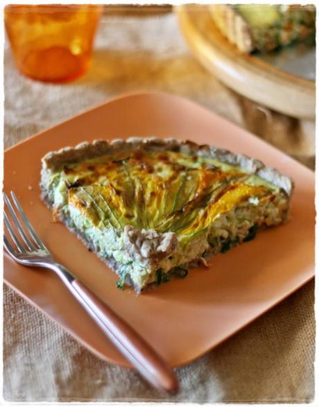 Quiche di zucchine e fiori di zucca