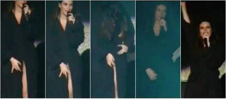 Laura Pausini commenta l’incidente sul palco: non ero nuda #certo