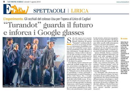 Il Lirico, i Google glass e la stampa internazionale