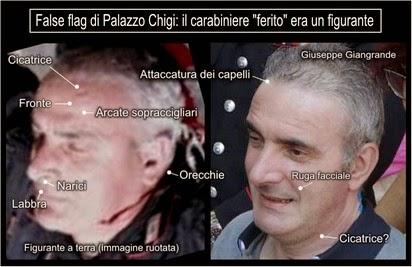 False flag di Palazzo Chigi: il carabiniere ferito era un figurante