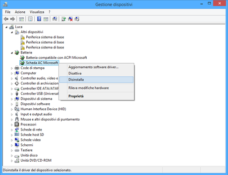 Scheda AC Microsoft - Unistall Battery