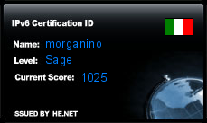 IPv6 Certification Badge for morganino