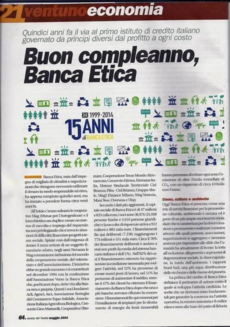 Buon compleanno, Banca Etica