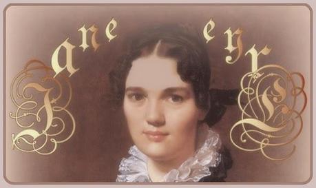 Charlotte Brontë and Jane Eyre, a lady at the mirror.