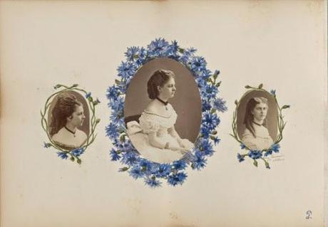 VICTORIAN LADIES' WORKS OF ART: photocollages.