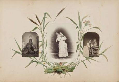 VICTORIAN LADIES' WORKS OF ART: photocollages.