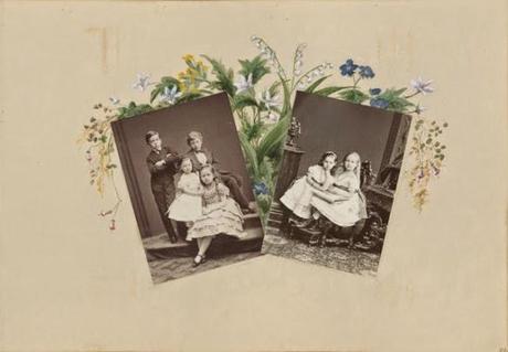 VICTORIAN LADIES' WORKS OF ART: photocollages.