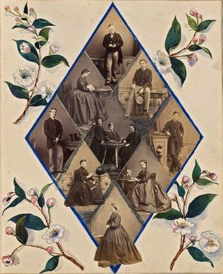 VICTORIAN LADIES' WORKS OF ART: photocollages.