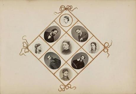 VICTORIAN LADIES' WORKS OF ART: photocollages.