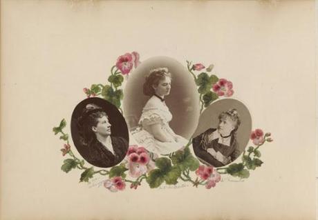 VICTORIAN LADIES' WORKS OF ART: photocollages.