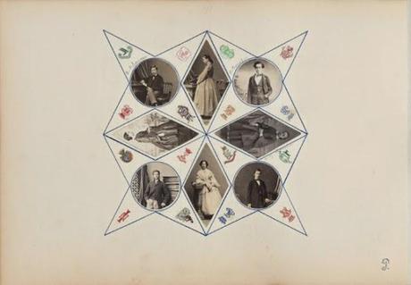 VICTORIAN LADIES' WORKS OF ART: photocollages.