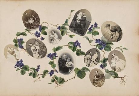 VICTORIAN LADIES' WORKS OF ART: photocollages.