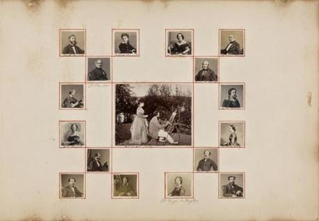 VICTORIAN LADIES' WORKS OF ART: photocollages.