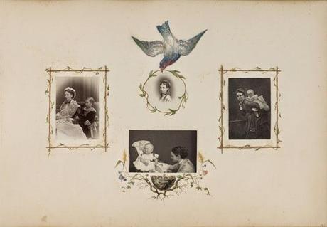 VICTORIAN LADIES' WORKS OF ART: photocollages.