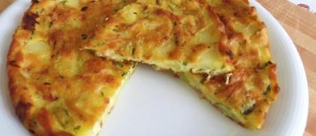 frittata di patate e scalogno al forno