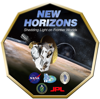 Il logo della missione New Horizons verso Plutone