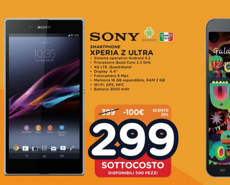 sony xperia z ultra garanzia italia Sony Xperia Z Ultra Garanzia Italia disponibile a 299 euro in alcuni punti vendita Unieuro smartphone  sony xperia z ultra 