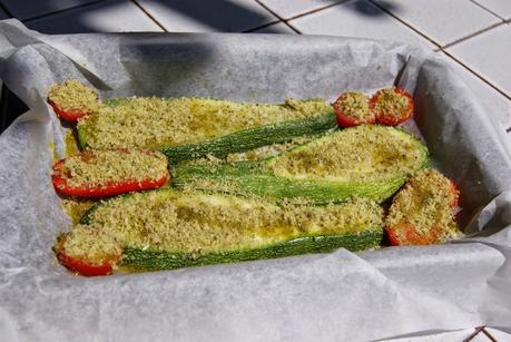 Zucchine gratinate al profumo di timo basilico e menta