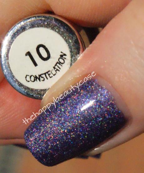 Sky Kisses Holosky #10 Constellation swatch and review