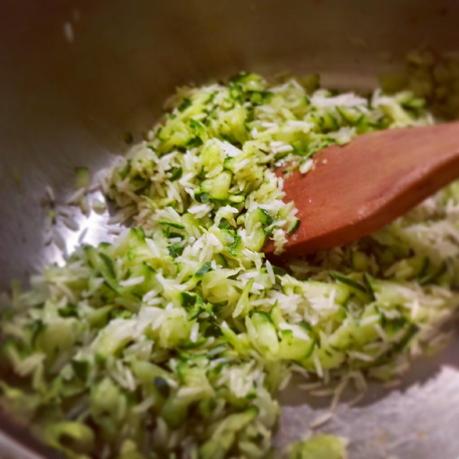 Risotto zucchine e gamberetti...a modo mio!