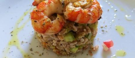 insalata di farro ai frutti di mare