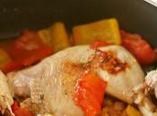 Pollo peperoni Braised chicken with sweet peppers