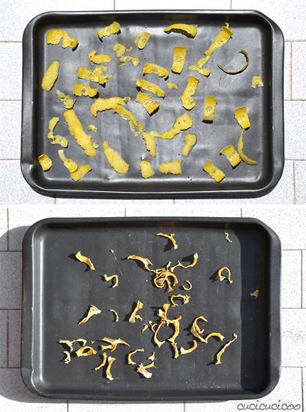 How to make easy and quick sun dried lemon peels on the balcony