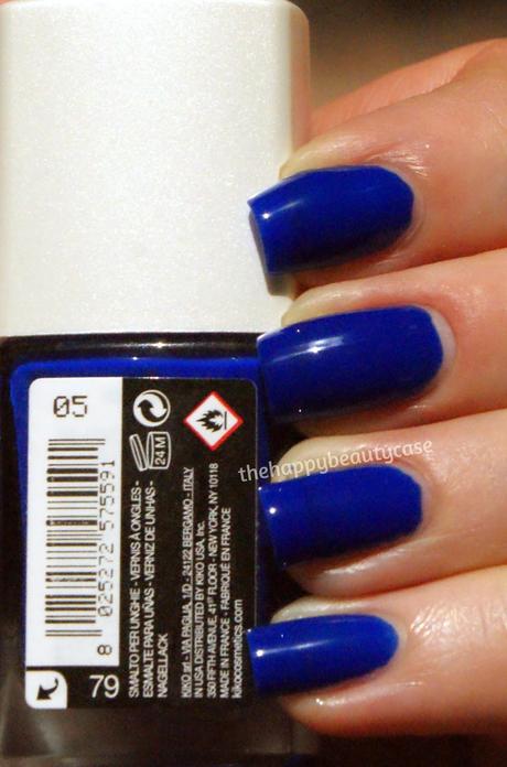 Kiko LE Daring Game Poker Nail Lacquer #05 Exclusive Blue Swatch and Review