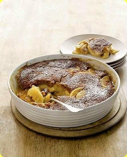 Apple pudding con zucchero a velo