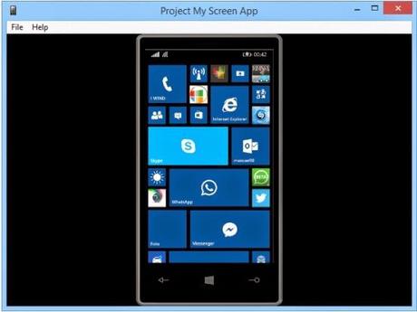 Project My Screen | Lo schermo del vostro WP 8.1 su un PC Windows