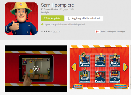 Sam il pompiere App Android su Google Play 600x439 Sam il pompiere gratis su Amazon App Shop giochi  App Shop amazon app shop 
