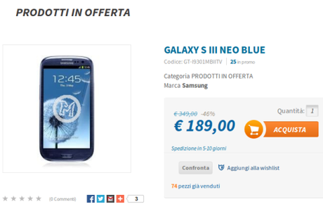 promozione samsung galaxy s3 neo BLUE   PRODOTTI IN OFFERTA   Techmania  maniaci della tecnologia