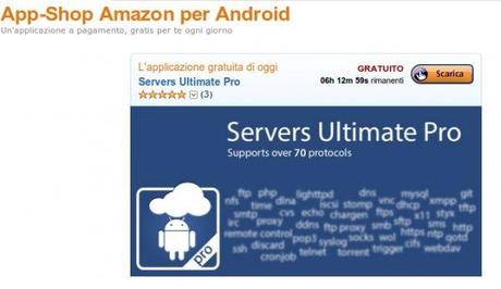 Amazon.it App Shop per Android i migliori giochi e applicazioni per Kindle Fire e dispositivi Android1 600x347 Servers Ultimate Pro gratis su Amazon App Shop solo per oggi applicazioni  App Shop amazon app shop 