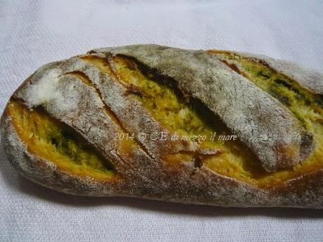 Baguette profumata al pesto di basilico