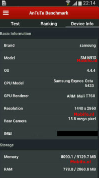 galaxy note 4 benchmark Samsung Galaxy Note 4 avvistato in un benchmark AnTuTu smartphone  samsung galaxy note 4 benchmark antutu 