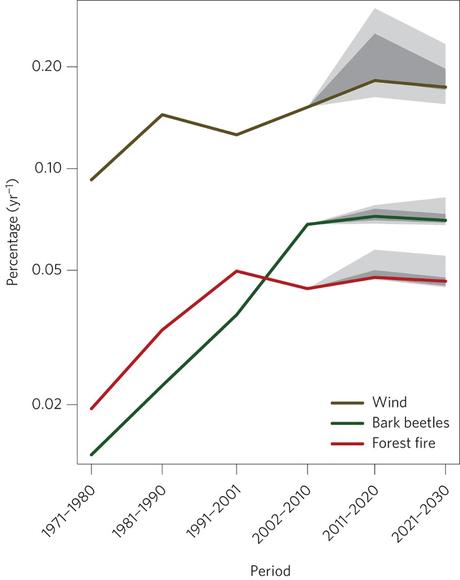 Increasing forest disturbances in Europe and their impact on carbon storage Rupert Seidl,	 Mart-Jan Schelhaas,	 Werner Rammer	 & Pieter Johannes Verkerk Nature Climate Change (2014) 