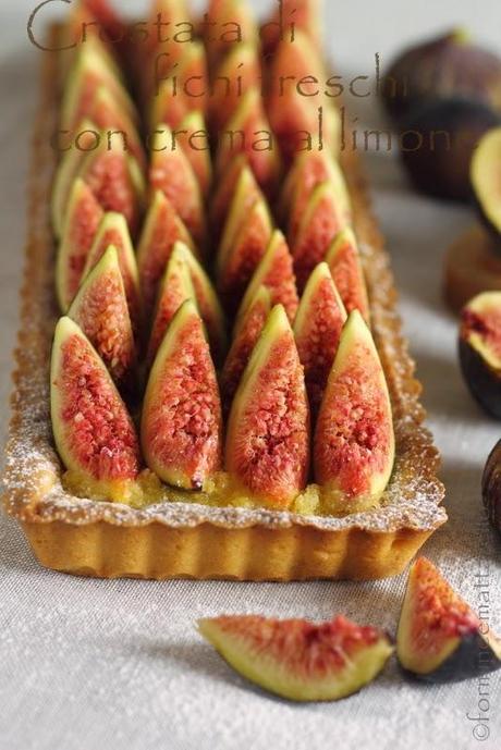 Crostata di fichi freschi con crema al limone