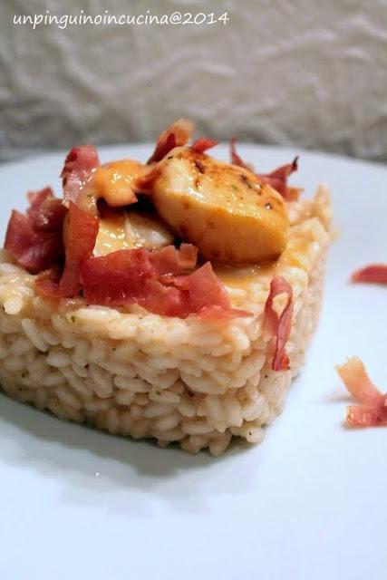 Risotto alle capesante con speck croccante