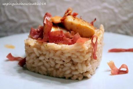 Risotto alle capesante con speck croccante