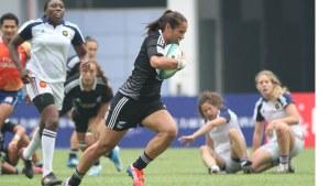 La Women's Sevens World Series ripartirà in dicembre da Dubai (nella foto, credit IRB, Kayla McAlister in azione contro la Francia lo scorso anno)