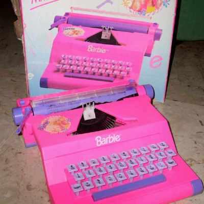 macchina da scrivere barbie