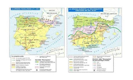 Spagna musulmana e Reconquista (cartina)