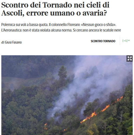 I Tornado, Ascoli Piceno e il Cermis