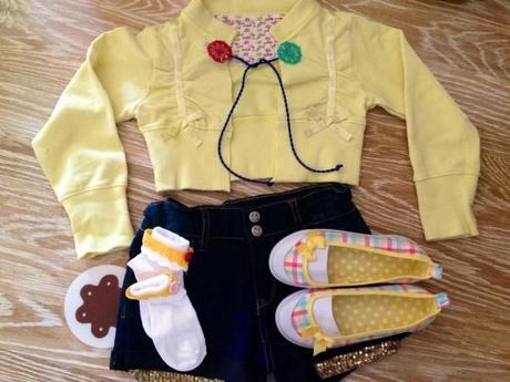 Fai da te: Outfit bimba in giallo refashion outfit bimba refashion giallo