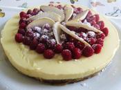 Torta cremosa pere lamponi