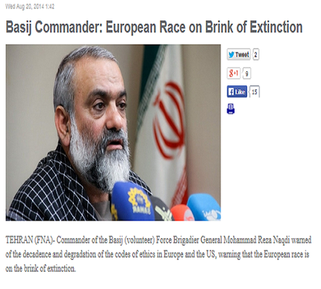 Iran: Ayatollah compara l’Occidente all’Isis, mentre il capo dei Basij prevede la fine “della razza europea”. Se l’avessimo detto noi? iran basij