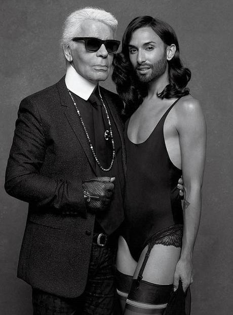 Conchita Wurst posa per Karl Lagerfeld e… il significato del nome.