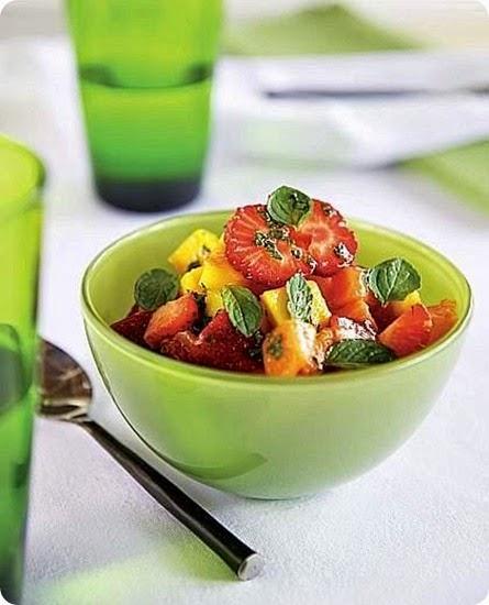 Insalata di frutta con menta