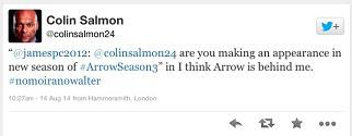 “Arrow 3”: Colin Salmon dice addio alla serie?