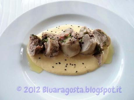 05-rotolo di quaglia disossata su crema di mais